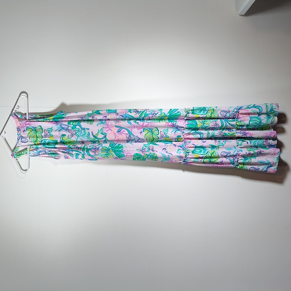 Lilly Pulitzer Luliana Maxi Dress Amethyst Tint Mermaid in the Shade XS - Picture 4 of 13